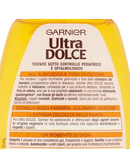 ultra dolce shampoo 250ml - bambini albicocca - districante non brucia occhi: tuttocasashop.it: igiene e cura della persona