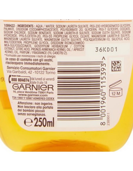 ultra dolce shampoo 250ml - bambini albicocca - districante non brucia occhi: tuttocasashop.it: igiene e cura della persona