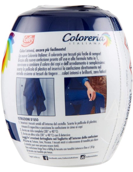 coloreria italiana colorante per tessuti - blu notte: tuttocasashop.it: prodotti per bucato e tessuti