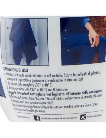 coloreria italiana colorante per tessuti - blu notte: tuttocasashop.it: prodotti per bucato e tessuti