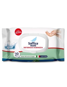 soffice salviettine imbevute con antibatterico - 20 pezzi - multiuso: tuttocasashop.it: igiene e cura della persona