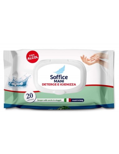 soffice salviettine imbevute con antibatterico - 20 pezzi - multiuso: tuttocasashop.it: igiene e cura della persona