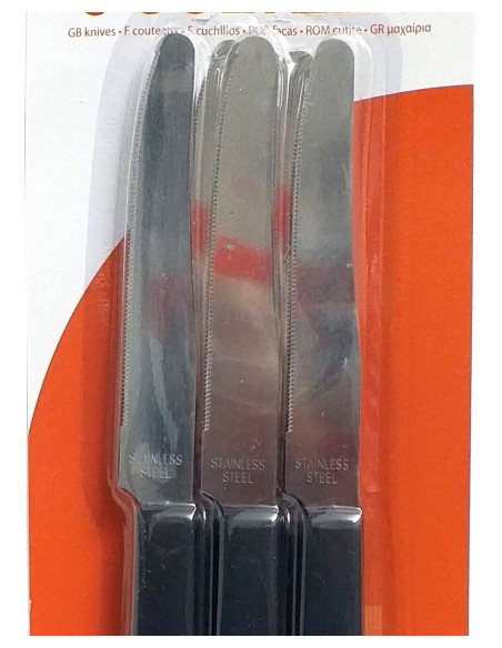 coltelli da cucina con lama seghettata inox - 6 pezzi - manico plastica: tuttocasashop.it: altro - bazar