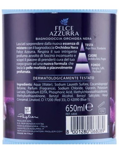 felce azzurra bagnoschiuma 650ml - orchidea - bagnodoccia: tuttocasashop.it: igiene e cura della persona