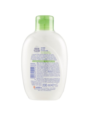 fresh&clean detergente intimo - ph 5.5 - 200ml - aloe vera e salvia: tuttocasashop.it: igiene e cura della persona