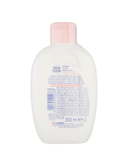 fresh&clean detergente intimo - ph 5.5 - 200ml - calendula e malva: tuttocasashop.it: igiene e cura della persona