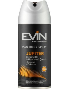evin deodorante spray uomo - 150ml - jupiter bergamotto e muschio di quercia: tuttocasashop.it: igiene e cura della persona