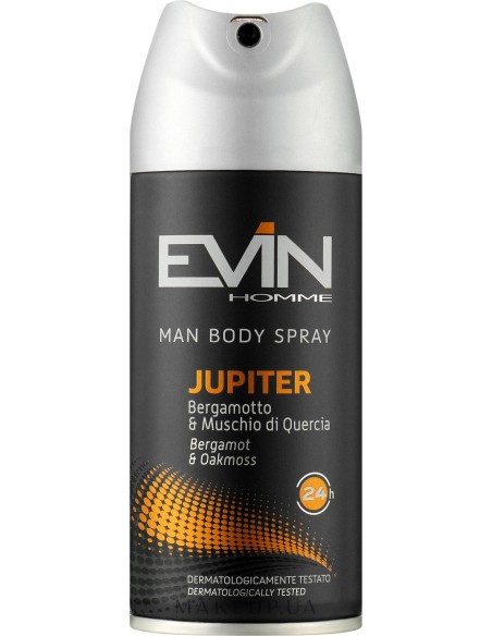 evin deodorante spray uomo - 150ml - jupiter bergamotto e muschio di quercia: tuttocasashop.it: igiene e cura della persona