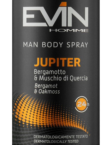 evin deodorante spray uomo - 150ml - jupiter bergamotto e muschio di quercia: tuttocasashop.it: igiene e cura della persona