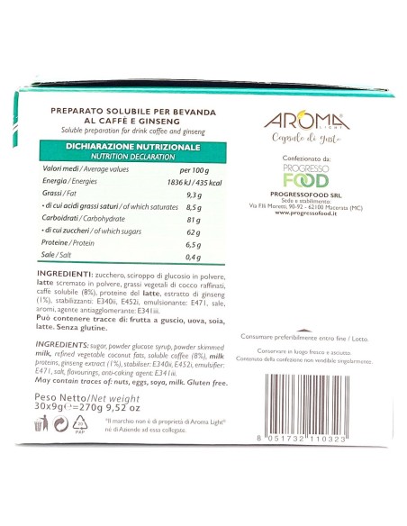 aroma light 30 capsule di gusto - ginseng - compatibili lavazza a modo mio: tuttocasashop.it: altro - bazar