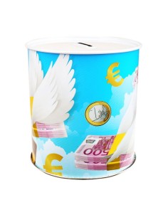 salvadanaio latta alto 13cm diametro 11cm - varie fantasie assortite: tuttocasashop.it: altro - bazar