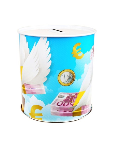 salvadanaio latta alto 13cm diametro 11cm - varie fantasie assortite: tuttocasashop.it: altro - bazar