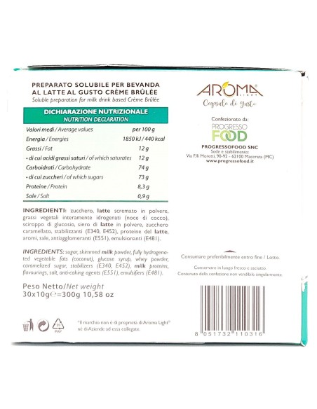 aroma light 30 capsule di gusto - creme brulee - compatibili a modo mio: tuttocasashop.it: altro - bazar