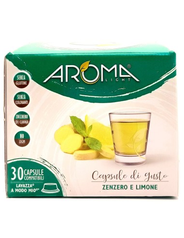 aroma light 30 capsule di gusto - zenzero e limone - compatibili a modo mio: tuttocasashop.it: altro - bazar