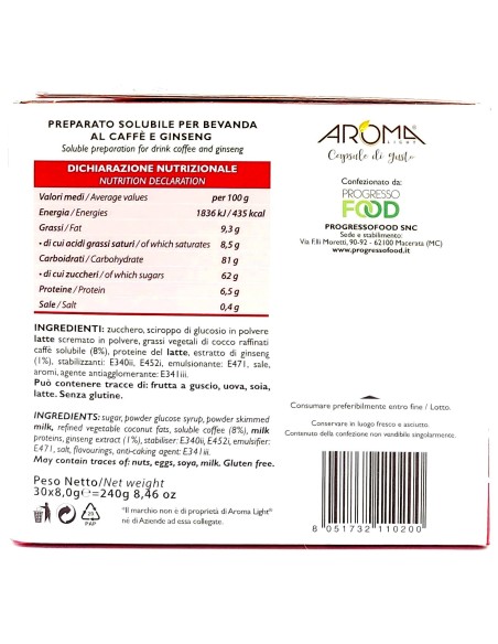 aroma light 30 capsule di gusto - ginseng - compatibile nespresso: tuttocasashop.it: altro - bazar