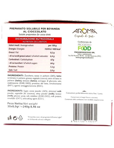 aroma light 30 capsule di gusto - cioccolata - compatibili nespresso: tuttocasashop.it: altro - bazar