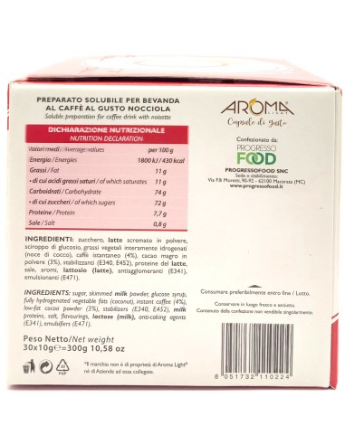 aroma light 30 capsule di gusto - nocciolino - compatibili nespresso: tuttocasashop.it: altro - bazar