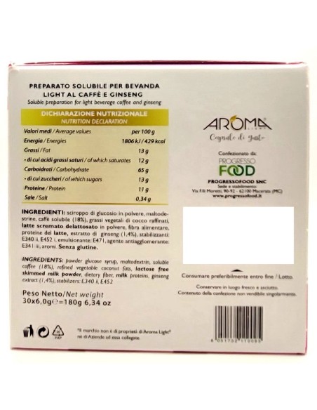 aroma light 30 capsule di gusto ginseng light senza lattosio -espresso point: tuttocasashop.it: altro - bazar