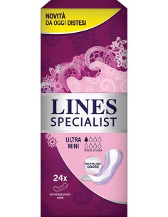 lines specialist assorbenti - 24 pezzi - ultra mini - distesi: tuttocasashop.it: igiene e cura della persona