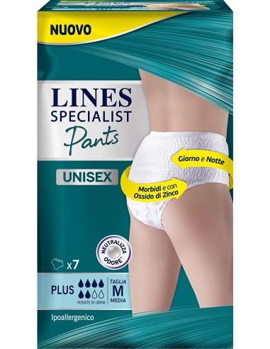 lines specialist pants unisex - 7 pezzi - plus - taglia m media: tuttocasashop.it: igiene e cura della persona