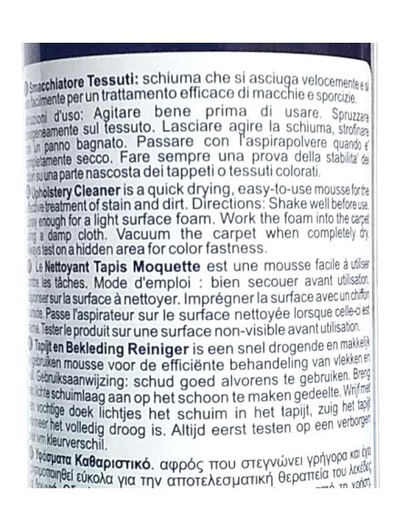 splendida toglimacchia spray - 300ml - tappeti tessuti tappezzerie moquette: tuttocasashop.it: prodotti per bucato e tessuti