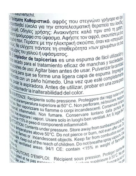 splendida toglimacchia spray - 300ml - tappeti tessuti tappezzerie moquette: tuttocasashop.it: prodotti per bucato e tessuti