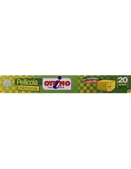 ottimo pellicola per alimenti - 20 metri - anche per forno a microonde: tuttocasashop.it: carta & monouso