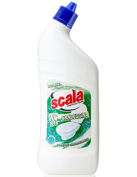 scala wc gel detergente - 750ml - con candeggina - effetto sbiancante: tuttocasashop.it: pulizia e cura della casa