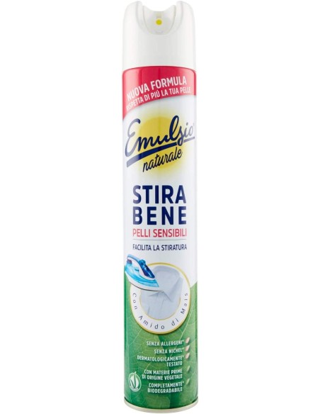 emulsio stirabene appretto spray - 480ml - naturale - facilita la stiratura: tuttocasashop.it: prodotti per bucato e tessuti