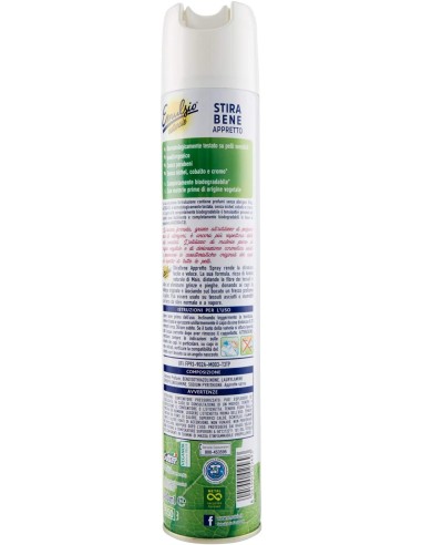 emulsio stirabene appretto spray - 480ml - naturale - facilita la stiratura: tuttocasashop.it: prodotti per bucato e tessuti