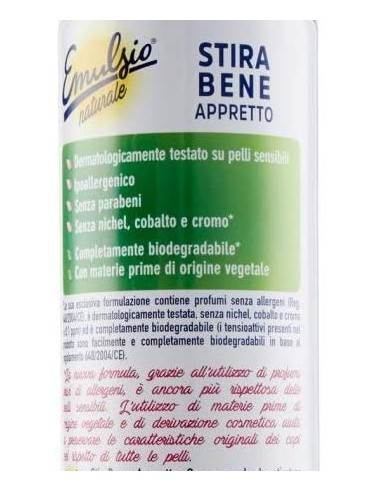 emulsio stirabene appretto spray - 480ml - naturale - facilita la stiratura: tuttocasashop.it: prodotti per bucato e tessuti