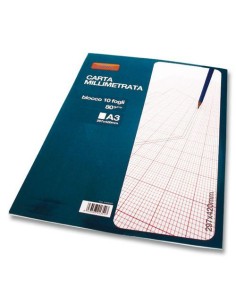 blocco fogli carta millimetrata - formato a4 21x29.7cm - 10 fogli: tuttocasashop.it: altro - bazar