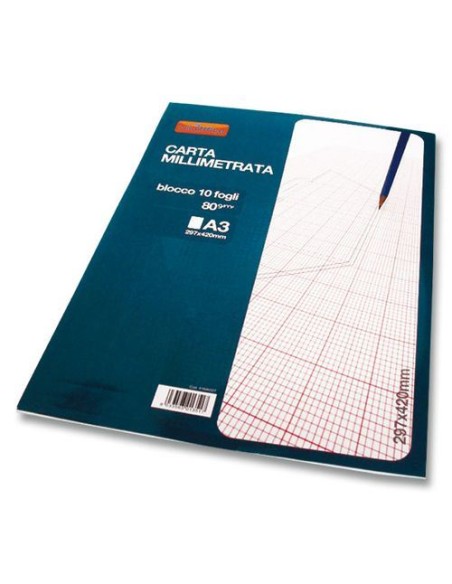 blocco fogli carta millimetrata - formato a4 21x29.7cm - 10 fogli: tuttocasashop.it: altro - bazar