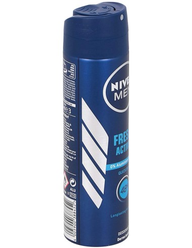 nivea deodorante spray - 150ml - for men - 48h - fresh active - dermo tested: tuttocasashop.it: igiene e cura della persona