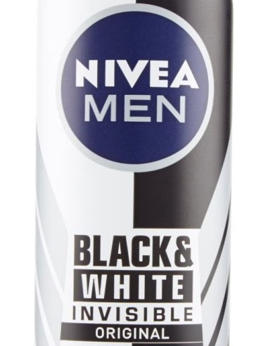 nivea deodorante spray - 150ml - for men - 48h - black&white - non macchia: tuttocasashop.it: igiene e cura della persona
