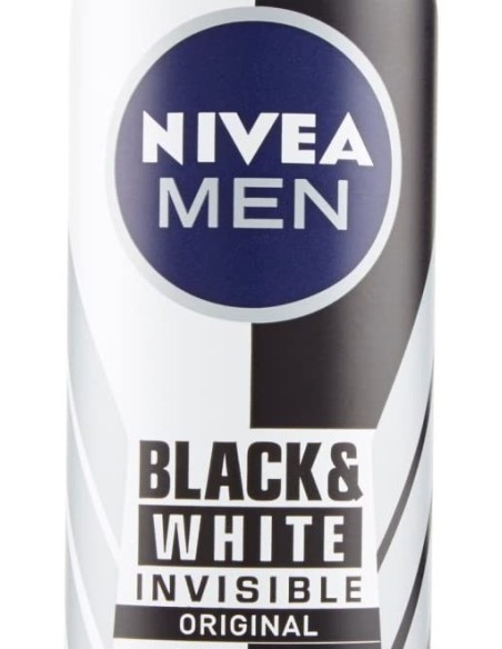 nivea deodorante spray - 150ml - for men - 48h - black&white - non macchia: tuttocasashop.it: igiene e cura della persona