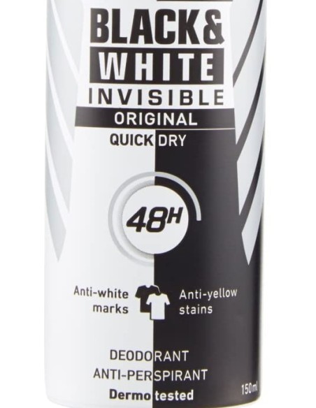 nivea deodorante spray - 150ml - for men - 48h - black&white - non macchia: tuttocasashop.it: igiene e cura della persona