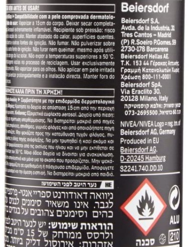 nivea deodorante spray - 150ml - for men - 48h - black&white - non macchia: tuttocasashop.it: igiene e cura della persona