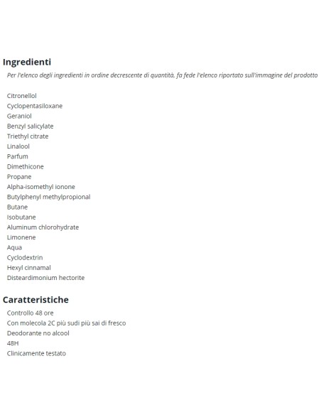 infasil deodorante spray - 150ml - freschezza attiva 48h - 2c: tuttocasashop.it: igiene e cura della persona