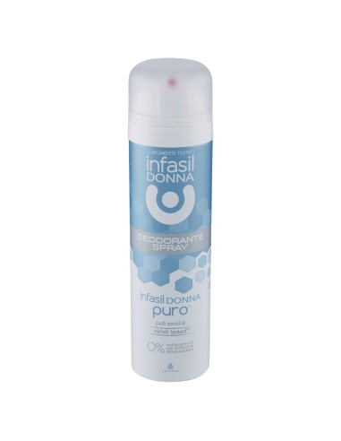 infasil deodorante spray 150ml - donna puro - pelli sensibili nichel tested: tuttocasashop.it: igiene e cura della persona