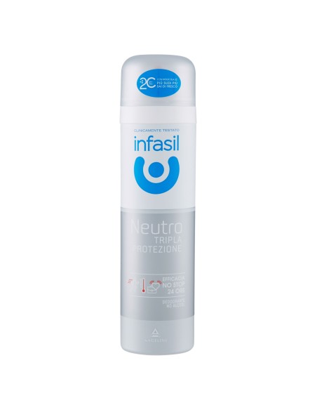infasil deodorante spray - 150ml - neutro attivo tripla protezione 24h 2c: tuttocasashop.it: igiene e cura della persona