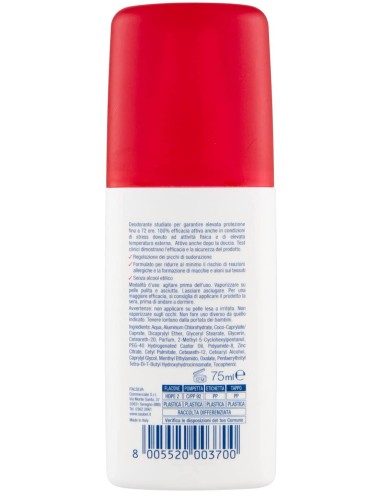 sauber deodorante vapo no-gas 75ml - active: tuttocasashop.it: igiene e cura della persona