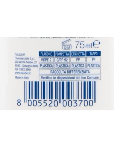 sauber deodorante vapo no-gas 75ml - active: tuttocasashop.it: igiene e cura della persona