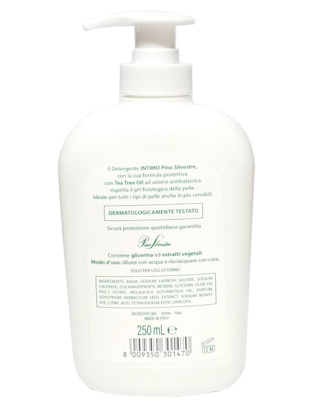 pino silvestre detergente intimo ph5 - 250ml - antibatterico - tea tree oil: tuttocasashop.it: igiene e cura della persona