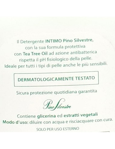 pino silvestre detergente intimo ph5 - 250ml - antibatterico - tea tree oil: tuttocasashop.it: igiene e cura della persona