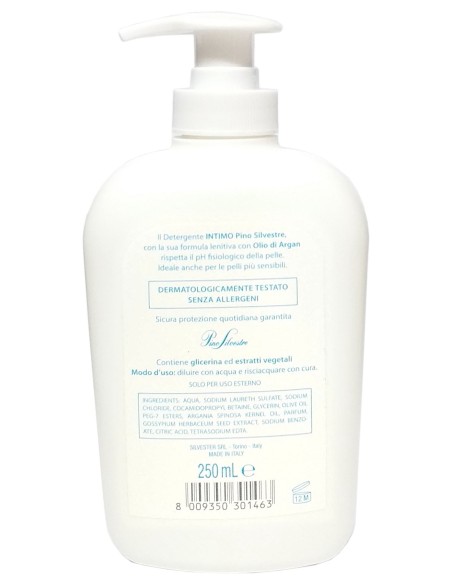 pino silvestre detergente intimo ph5 - 250ml - sensitive con olio di argan: tuttocasashop.it: igiene e cura della persona