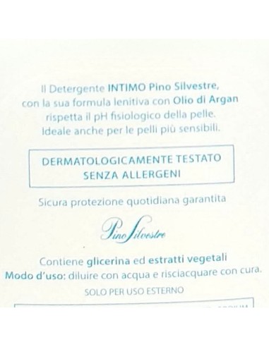 pino silvestre detergente intimo ph5 - 250ml - sensitive con olio di argan: tuttocasashop.it: igiene e cura della persona