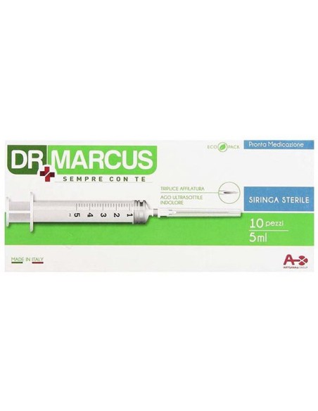 dr marcus 10 siringhe monouso sterili - 5ml - ago indolore ultrasottile: tuttocasashop.it: igiene e cura della persona