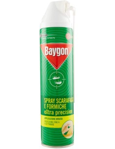 baygon insetticida spray scarafaggi e formiche - 400ml - precision - cannula: tuttocasashop.it: pulizia e cura della casa