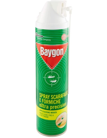 baygon insetticida spray scarafaggi e formiche - 400ml - precision - cannula: tuttocasashop.it: pulizia e cura della casa